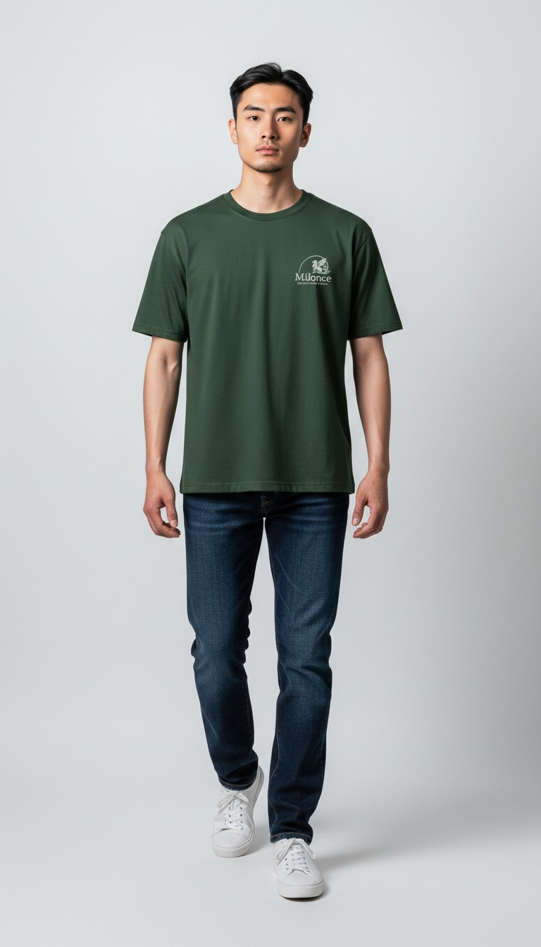 Dark Green Colour T Shirt